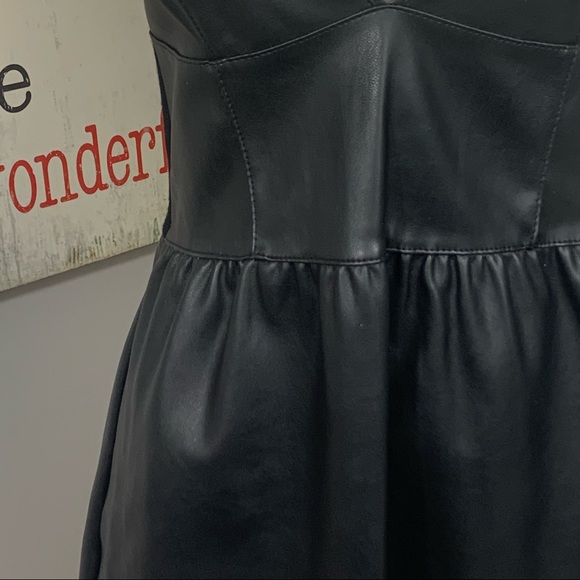 Zara Knit Faux leather cross strap dress new - Picture 9 of 16